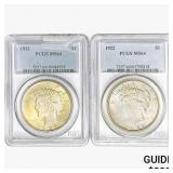 [2]1922 Silver Peace Dollar PCGS MS64