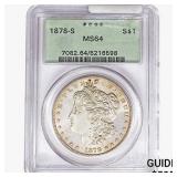 1878-S Morgan Silver Dollar PCGS MS64