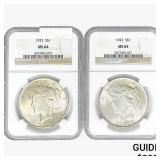 [2]1923 Silver Peace Dollar NGC MS64