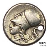 Corinthia Corinth Silver Stater c-375-330 AD Holed