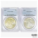[2]1922 Silver Peace Dollar PCGS MS64