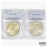 [2]1923 Silver Peace Dollar PCGS MS64