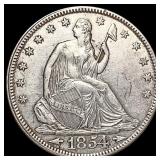 1854 Arr. Seated Liberty Half Dollar UNCIRCULATED