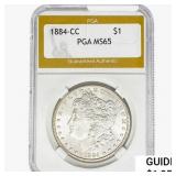 1884-CC Morgan Silver Dollar PGA MS65