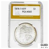 1878 7/8TF Morgan Silver Dollar PGA MS65