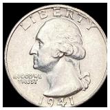 1941-S Washington Silver Quarter CHOICE AU