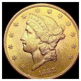 1888-S $20 Gold Double Eagle CLOSELY UNCIRCULATED