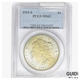 1921-S Morgan Silver Dollar PCGS MS62