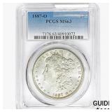 1887-O Morgan Silver Dollar PCGS MS63