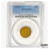 1908-S Indian Head Cent PCGS F15