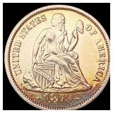 1873 ARR Seated Liberty Dime UNCIRCULATED