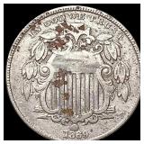 1869 Shield Nickel NEARLY UNCIRCULATED
