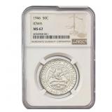 1946 Iowa Half Dollar NGC MS67