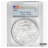 2001 Silver Eagle PCGS MS69