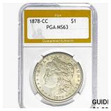 1878-CC Morgan Silver Dollar PGA MS63