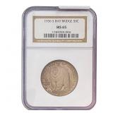 1936-S Bay Bridge Half Dollar NGC MS65