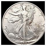 1929-D Walking Liberty Half Dollar CHOICE AU