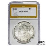 1884 Morgan Silver Dollar PGA MS65
