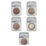 [5 Coins] 1987-1999 US Silver Eagle Lot PCI MS70