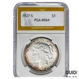 1927-S Silver Peace Dollar PGA MS64