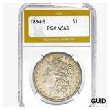 1884-S Morgan Silver Dollar PGA MS63