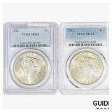 [2]1923 Silver Peace Dollar PCGS MS64