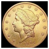 1904 $20 Gold Double Eagle CHOICE AU