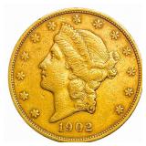 1902-S $20 Gold Double Eagle NEARLY UNCIRCULATED