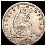 1857-O Seated Liberty Quarter CHOICE AU