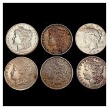 [6] 1883-S-1934-S Morgan and Peace Dollars HIGH