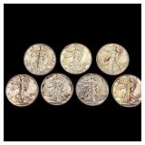 [7] 1943-D&1944-D Walking Liberty Half Dollar GEM