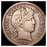 1907-O Barber Dime NICELY CIRCULATED