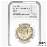 1946 Booker T Half Dollar NGC MS67