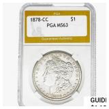 1878-CC Morgan Silver Dollar PGA MS63