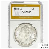 1883-CC Morgan Silver Dollar PGA MS64