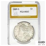 1889-S Morgan Silver Dollar PGA MS63