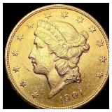 1901-S $20 Gold Double Eagle CHOICE AU