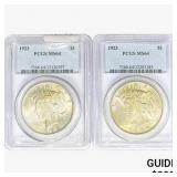 [2]1923 Silver Peace Dollar PCGS MS64