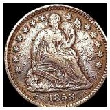 1858 Seated Liberty Half Dime NEARLY UNCIRCULATED