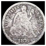1876 Seated Liberty Dime NICELY CIRCULATED