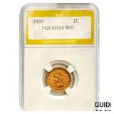 1889 Indian Head Cent PGA MS64 RED