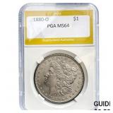 1880-O Morgan Dollar PGA MS64