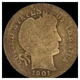 1901-S Barber Dime NICELY CIRCULATED