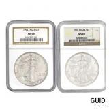 1992 Eagle S$1 NGC MS69