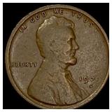 1909-S Lincoln Wheat Cent LIGHTLY CIRCULATED