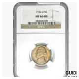1942-D Jefferson Nickel NGC MS66 6FS