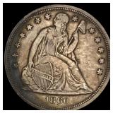 1860-O Seated Liberty Half Dollar NEARLY UNCIRCULA