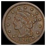 1848 Braided Hair Large Cent LIGHTLY CIRCULATED