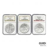 [3] 2004-2008 Silver Eagle $1 NGC MS69
