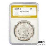 1890-O Morgan Dollar PGA MS65
